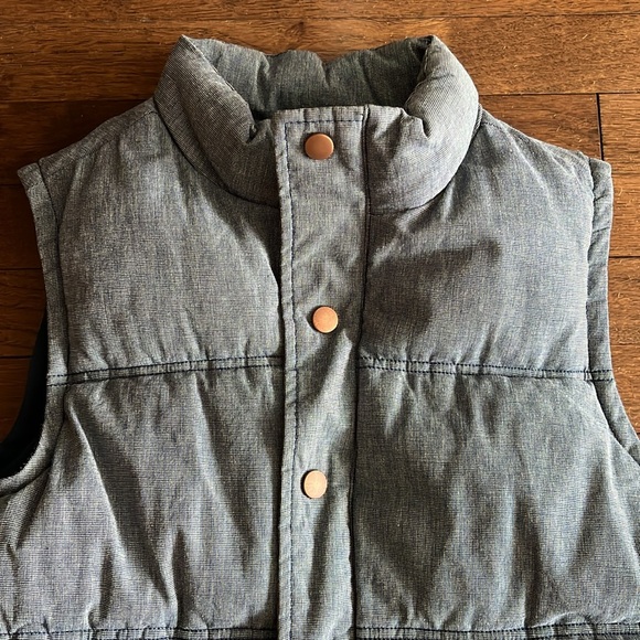 Demin Blue Boys Puffer Vest - Picture 3 of 11